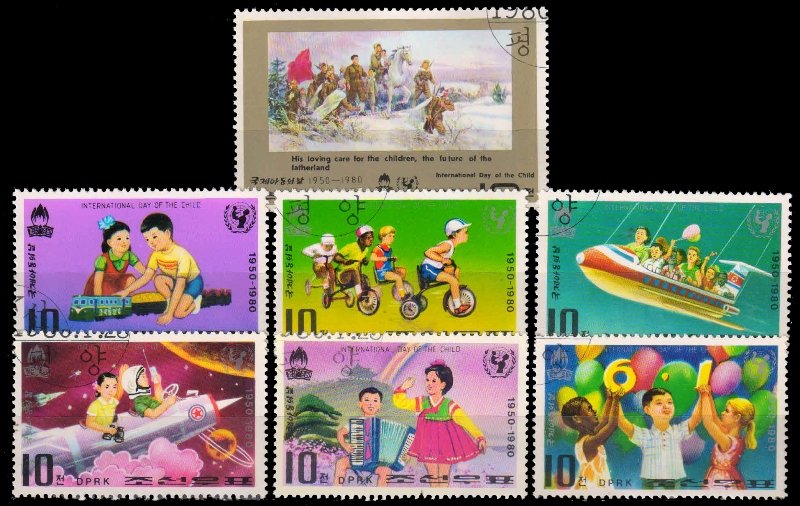 NORTH KOREA 1980-International Day of the Child, Set of 7, S.G. N1936-42