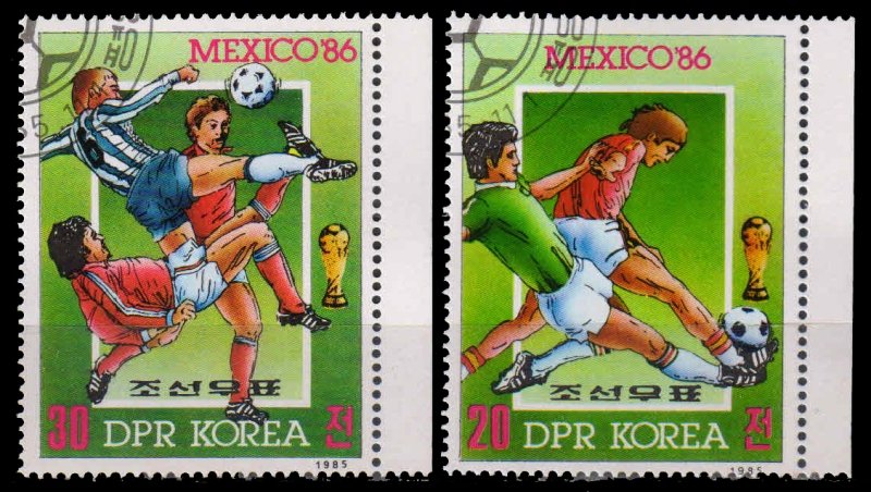NORTH KOREA 1985, World Cup Football Championship, Set of 2, S.G. N 2551-52