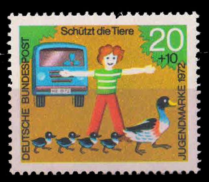 GERMANY 1972-Animal Protection, Ducks Crossing Road, 1 Value, MNH, S.G. 1613