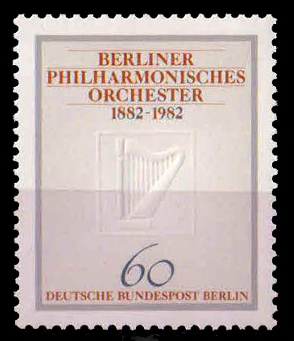 BERLIN 1982, Philharmonic Orchestra , Map, Music, 1 Value, MNH, S.G.  B 638-Cat £ 2