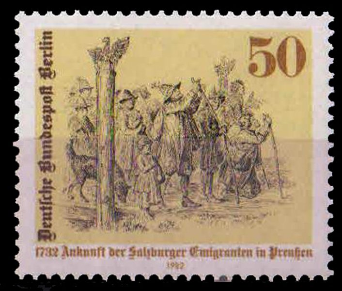 BERLIN 1982, Salzburg Emigrants Arrival in Prussia, Painting, 1 Value, MNH, S.G. B 639