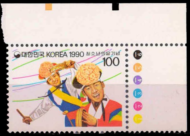 SOUTH KOREA 1990-Youth Month, Dance, Costumes, 1 Value, MNH, S.G. 1901
