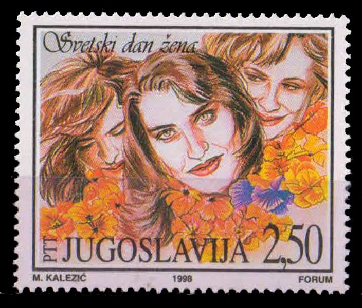 YUGOSLAVIA 1998, International Women Day, Women & Flowers, 1 Value, MNH, S.G. 3120