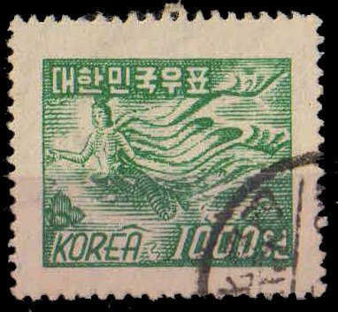 KOREA SOUTH 1951-Fairy, 8th Cent. Painting, 1 Value, Used, S.G. 193