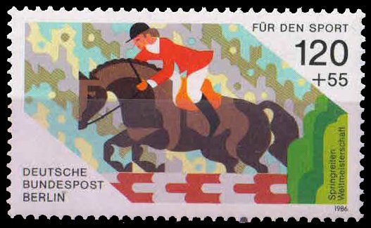 WEST BERLIN 1986, Horse Show-Jumping, Sport Promotion, 1 Value, MNH, S.G. B 715-Cat £ 3.75