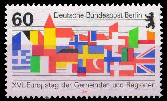 BERLIN 1986-Flags, European Communities Day, 1 Value, MNH, S.G. B 720-Cat � 1.60