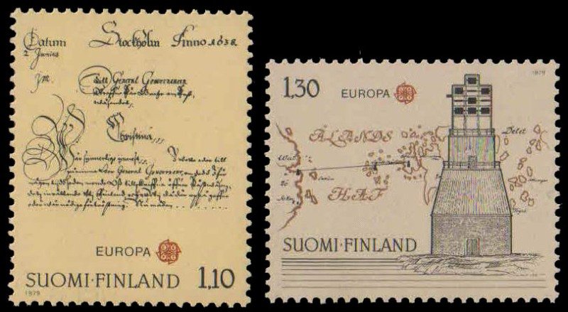 FINLAND 1979-Europa, Philately & Telegraph, Set of 2, MNH, S.G. 947-948-Cat � 10-