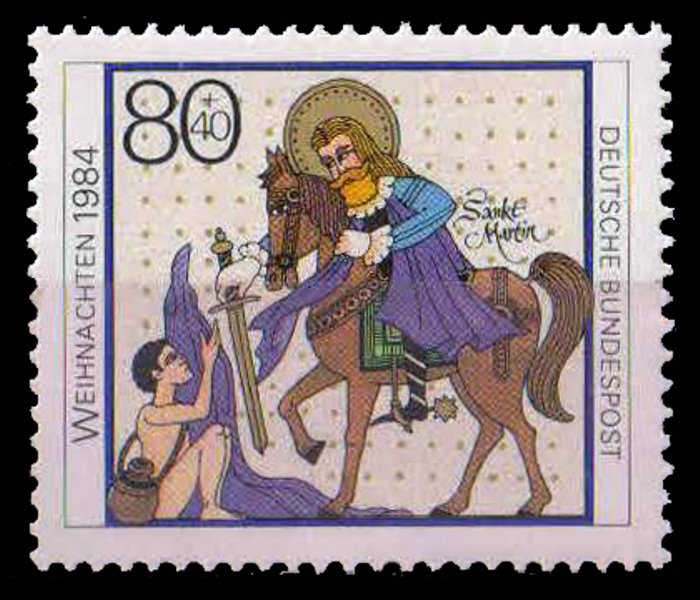 GERMANY WEST 1984-St. Marting Ginng Choak to beggar, Chritmas, 1 Value, MNH,S.G. 2081-Cat £ 2.20