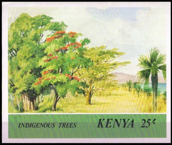 KENYA 1986-Indigenous Tree, Landscape with Trees, Souvenir Sheet, MNH, S.G. MS 374