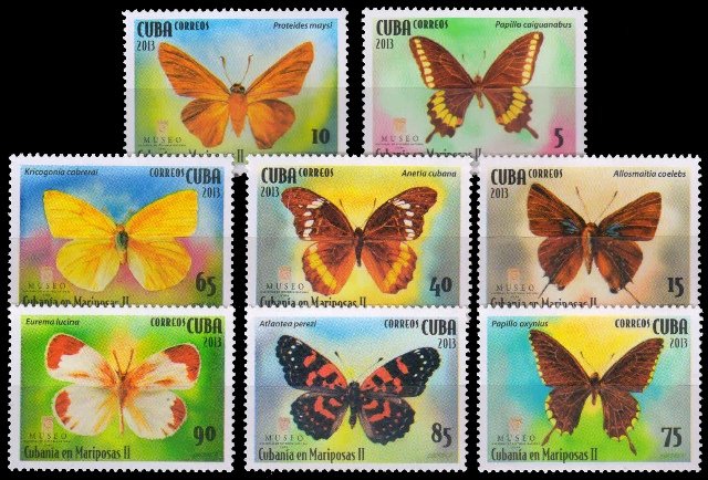 CUBA 2013-Butterflies, Set of 8, MNH, S.G. 5828-5835-Cat � 7.80