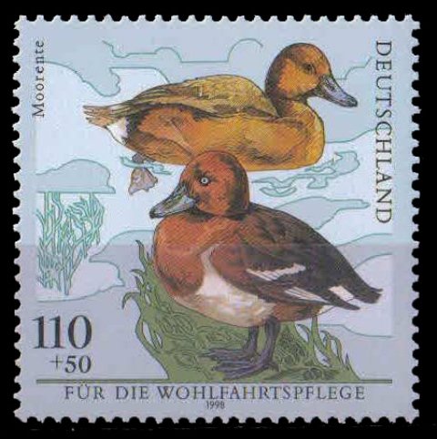 GERMANY 1998-Birds, Ferruginous Ducks-1 Value, MNH, S.G. 2872-Cat � 3-