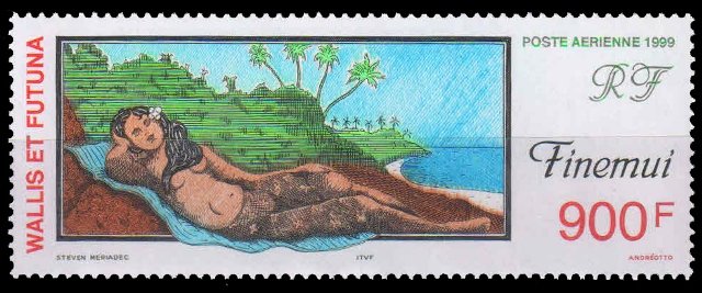 WALLIS & FUTUNA ISLANDS 1999-Finemui , 1 Value, MNH, Nude Painting, S.G. 741-Cat � 26-