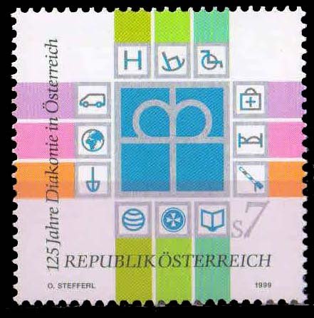 AUSTRIA 1999-Diakonic (Charitable Services), Symbols of Aid, 1 Value MNH, S.G. 2534-Cat £ 2.50