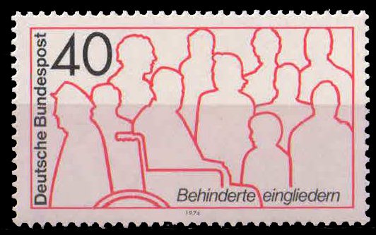GERMANY 1974-Rehabilitation of the Disabled, 1 Value, MNH, S.G. 1695