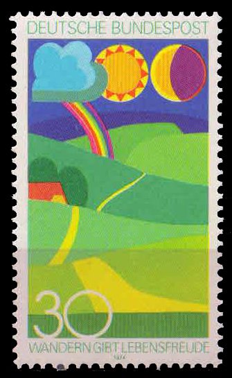 GERMANY 1974-Country Road, Founders of Youth Hostelling Association, 1 Value, MNH, S.G. 1704