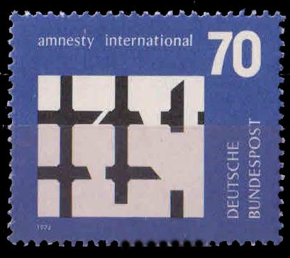 GERMANY 1974-Broken Bars of Prison Window, Amnesty International, 1 Value, MNH, S.G. 1710-Cat � 1.80