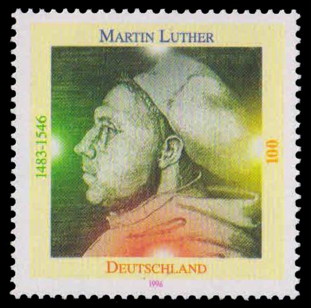 GERMANY 1996-Martin Luther, Protestaut Refarmer, 1 Value, MNH, S.G. 2695-Cat � 2-