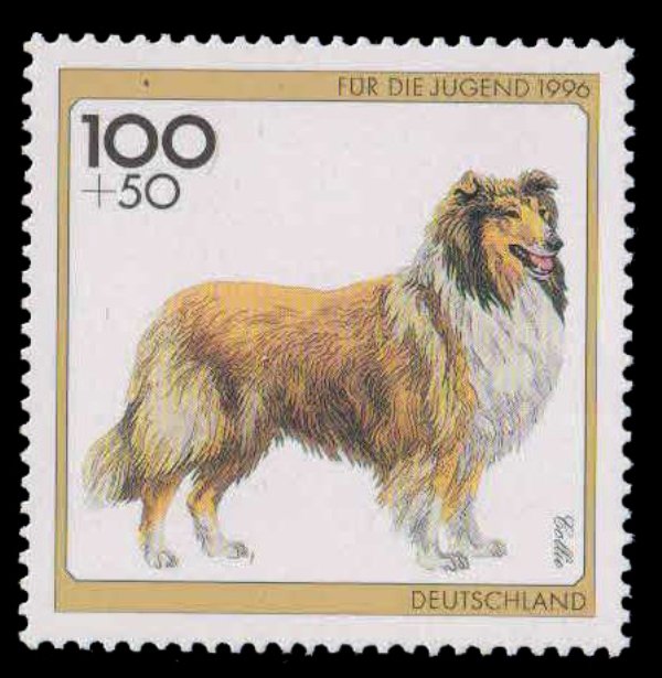 GERMANY 1996-Rough Collie, Dog, Youth Welfare, 1 Value, MNH, S.G. 2699-Cat � 3-