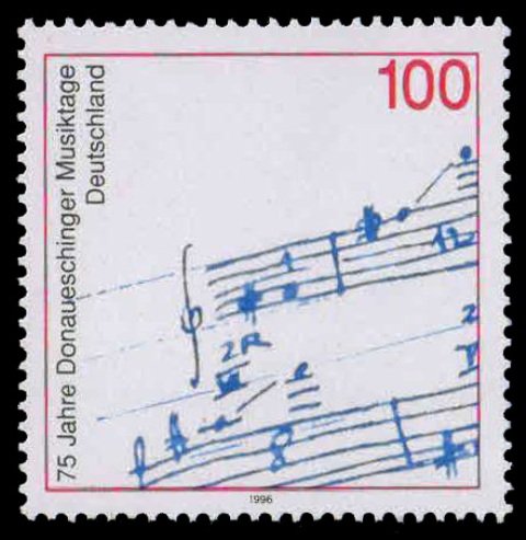 GERMANY 1996, Score by John Cage, Music, 1 Value, MNH, Cat £ 1.70