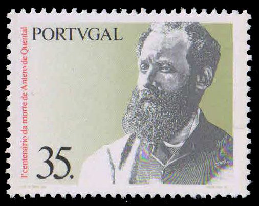 PORTUGAL 1991-Antero de Quental, Writer, 1 Value, MNH, S.G. 2243