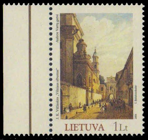 LITHUANIA 2008-Street Scene, 1st Publication-The Vilnius Album, 1 Value, MNH, S.G. 877