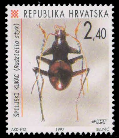CROTIA 1997, Cave Beetle, Insects, 1 Value, MNH, S.G. 492