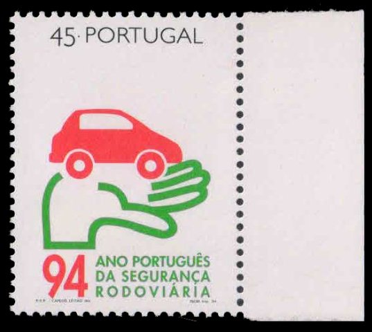 PORTUGAL 1994-Portuguese Road Safety Year, Car, 1 Value, MNH, S.G. 2379
