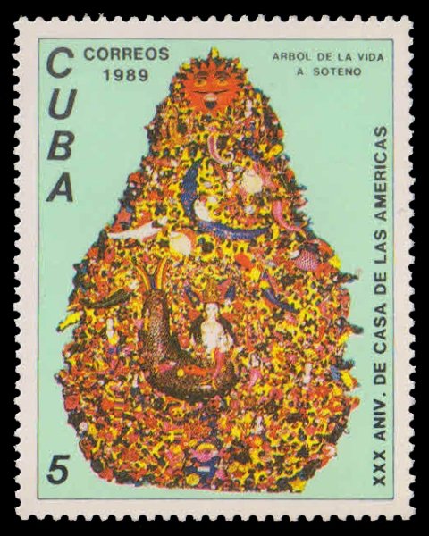 CUBA 1989, Tree of Life, "House of the Americas" Museum, 1 Value, MNH, S.G. 3431