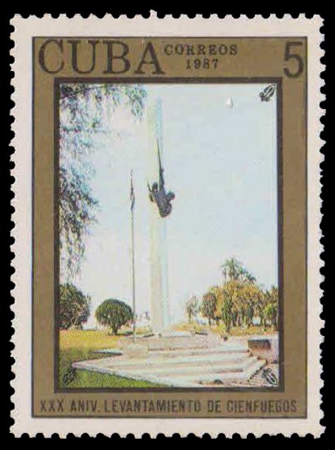 CUBA 1987, Cienfuegos Uprising, Memorial 1 Value, MNH, S.G. 3272