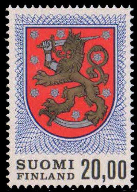 FINLAND 1974-Arms of Finland (1581), 1 Value, MNH, S.G. 852a, Cat � 12.50