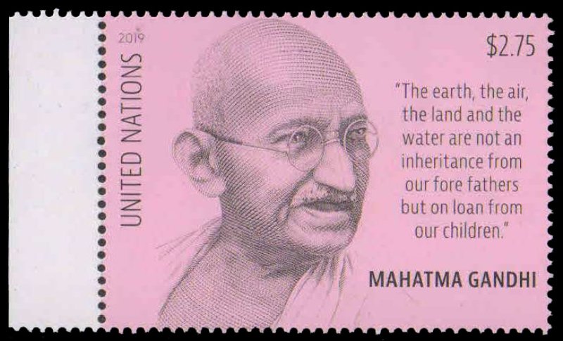 UNITED NATIONS 2019 - 150th Birth Anniversary of Mahatma Gandhi, 1 Value, MNH Stamp