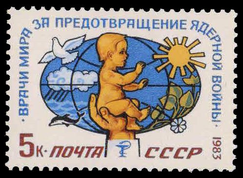 RUSSIA 1983-Globe & Baby, Sun, Int. Ass. of Physician Against Nuclear War, 1 Value, MNH, S.G. 5389