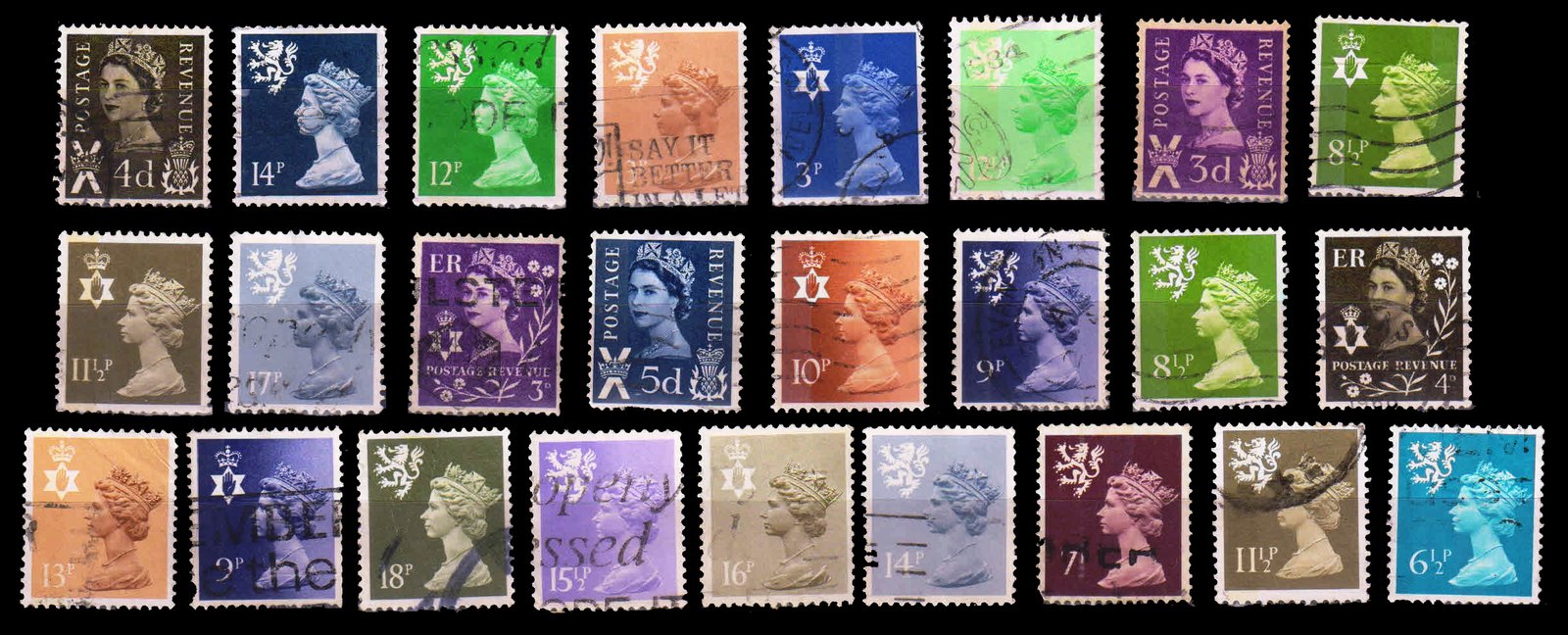 Great Britain Regional Issue-Channel Islands-25 Different Small-Used