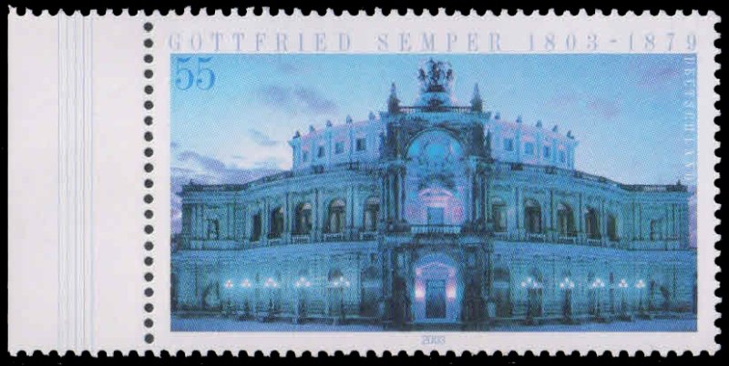GERMANY 2003-Dresden Opera House, Gottfried Semper (Architect), 1 Value, MNH, S.G. 3247-Cat £ 2.20-