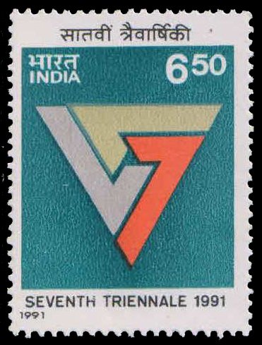 INDIA 1991-Triennale Art Exhibition, Emblem, 1 Value, MNH, S.G. 1438
