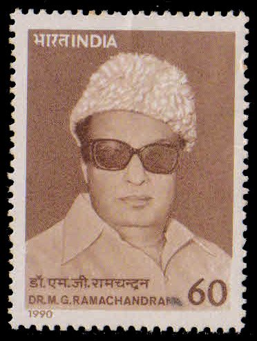 INDIA 1990-Dr. M.G. Ramachandran, Former C.M. of Tamil Nadu, 1 Value, MNH, S.G. 1400