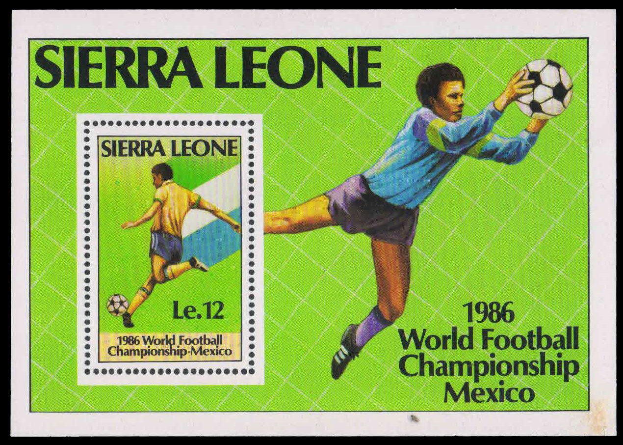 SIERRALEONE 1986-World Cup Football Championship, MS, MNH, S.G. MS 926