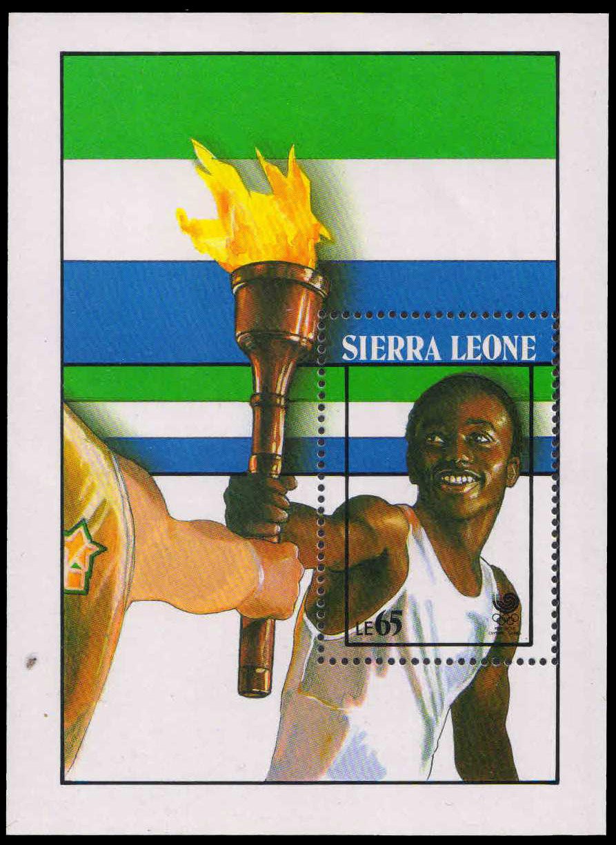 SIERRALEONE 1988-Athlete, Olympic Games, Seoul, MS, MNH, S.G. MS 1141
