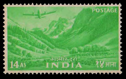 INDIA 1955 - Kashmir Valley , North, Aircraft, 1 Value, Mint Never Hinged, S.G. 365