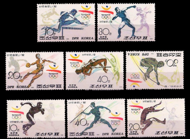 NORTH KOREA 1991-Olympic Games, Set of 8, MNH, S.G. N 3068-75