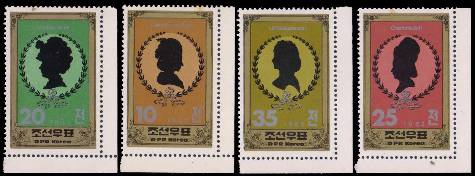 NORTH KOREA 1982-Johann Von Goethe, Writer, Set of 4, MNH, S.G. N 2212-Cat £ 5