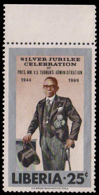 LIBERIA 1968-Pres. Tubman's Administration, 25th Anniv., 1 Value, Mint, S.G. 992