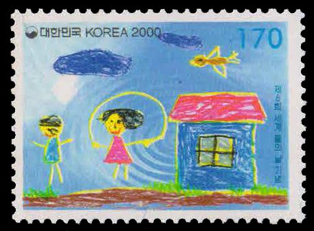 SOUTH KOREA 2000-World Water Day, Children Painting, 1 Value, MNH, S.G. 2393