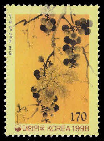 SOUTH KOREA 1998-Philatelic Week, Grapes, 1 Value, MNH, S.G. 229