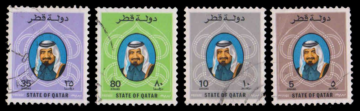 QATAR 1982-Shaikh Khalifa, Set of 4, Used, S.G. 731, 732, 736, 738