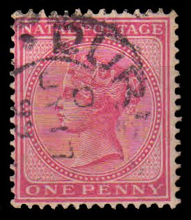 NATAL 1874 - Queen Victoria, 1 Value Used