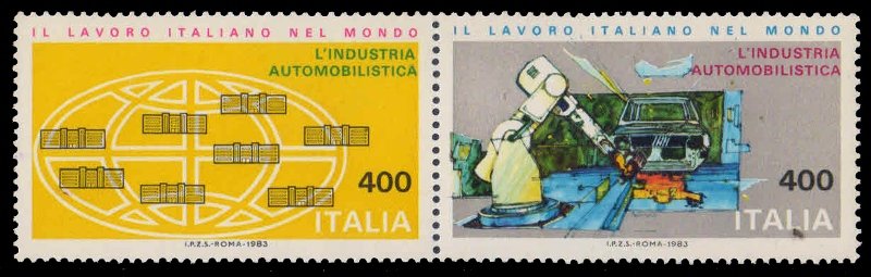 ITALY 1983-Italian Works, Automobile Industry, Factories, Set of 2, MNH, s.G. 1780-81