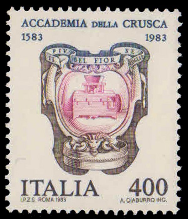 ITALY 1983-Florentine Academy of Letters, 400th Anniv. Emblem, 1 Value, MNH, S.G. 1782