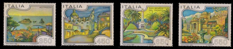 ITALY 1986-Tourist Publicity, Tourism, Set of 4, MNH, S.G. 1917-20-Cat £ 7-