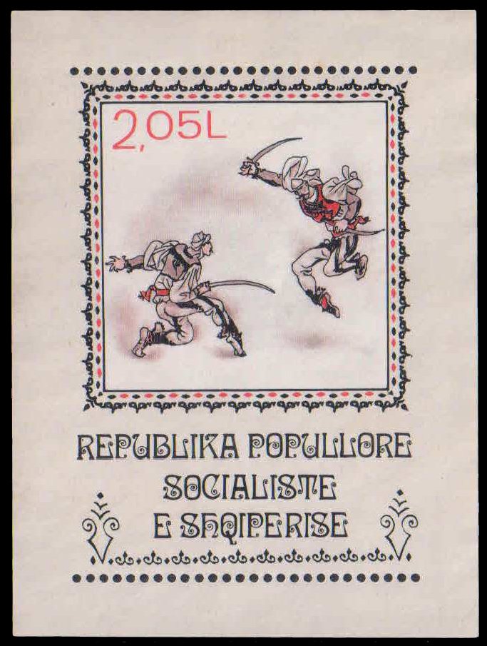 ALBANIA 1977-Sabre Dance, Costume, M/S Mint, S.G. MS 1907